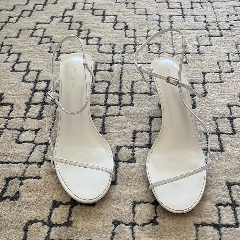 Tony Bianco Caprice - The Row Bare Sandal Dupe